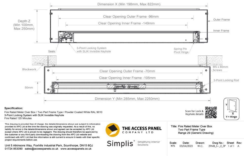 Fire Rated Meter Over Box | Simplis® | The Access Panel Company