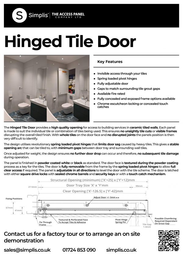 Hinged Tile Door