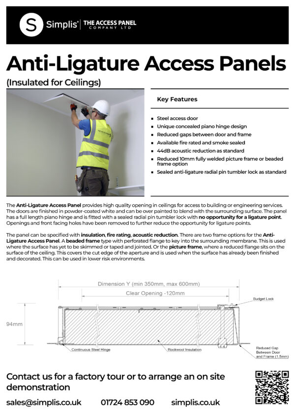 Anti Ligature Access Panels (Insulated for Ceilings)