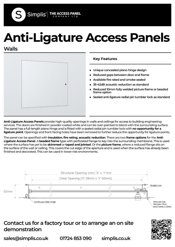 Anti Ligature Access Panels Walls